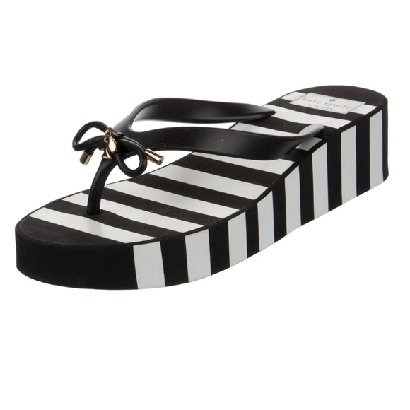 Kate spade stripe platform sandals - Picture 1 of 10